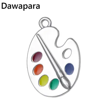 Dawapara Cristal Artist Paleta Pandantiv Vopsea Placa Farmece Pentru DIY Colier.Bratari bijuterii accesorii 5pcs