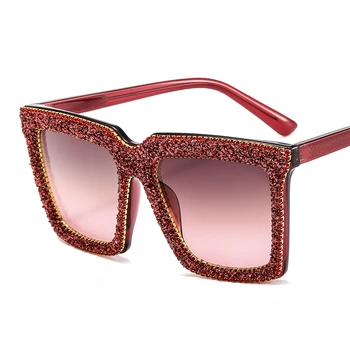 2020 Nou Stil la Modă pentru Femei Ochelari Stras Întregul Cadru de Cristal ochelari de Soare Metal picioare Ochelari de vedere Ochelari Pentru Femei