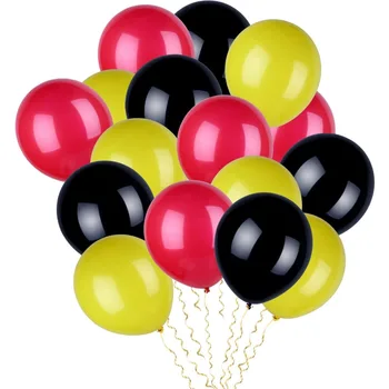 BTRUDI Mickey Color Balon Latex Rosu Galben Negru 12 inch 30buc petrecere de ziua de decorare pentru copii copil de dus petreceri copii