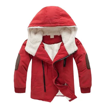 Îmbrăcăminte pentru copii de Iarna Casual din Bumbac cu Fermoar Solid Copii băieți Outerwears cu Gluga Baieti Parka 4 6 8 10 12 Ani Băieți paltoane
