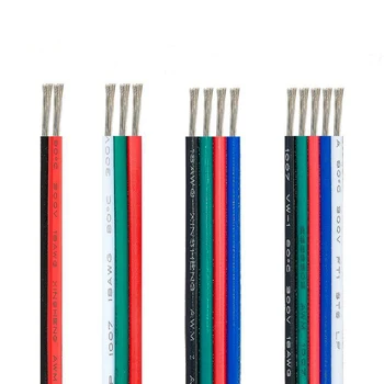 10 m Cablu Electric 2 pin/3pin/4pin/5pin cablu 22/20/18AWG PVC Cablu Electric Wire Sârmă de Cupru Cositorit Pentru WS2812B RGB LED Strip