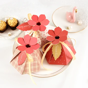 Cutie cadou Mica pungă de hârtie cutie de bomboane de invitati de nunta cadou caseta de Cookie/ multumesc cutie/ ziua Suveniruri de Nunta Decor
