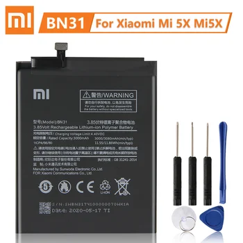 XiaoMi Original Inlocuire Baterie BN31 Pentru Xiaomi Mi 5X Mi5X A1 MiA1 Redmi Notă 5A Y1 Lite S2 Autentic Baterie Telefon 3080mAh