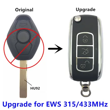 QCONTROL a face Upgrade Masina Cheie de la Distanță pentru BMW EWS X3 X5 Z3 Z4 1/3/5/7 Serie Transmițătorul de acces fără cheie 315MHz/433MHz ID44
