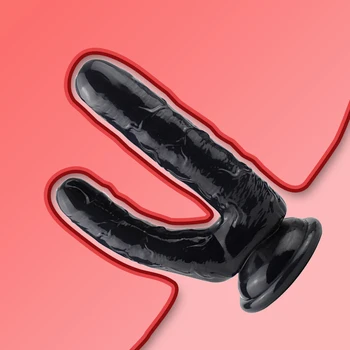 Realist Dublu S-A Încheiat Penis Artificial Jucarii Sexuale Pentru Femei Sau Cupluri Dublă Față De Condus De Penetrare Dong Dispozitiv Cu Simulate Penisului Fraier