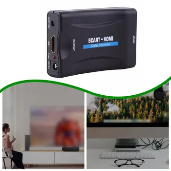 SCART La HDMI Convertor Video 1080P Video Audio High End Convertor AV Adaptor de Semnal TV de Înaltă Definiție Receptor