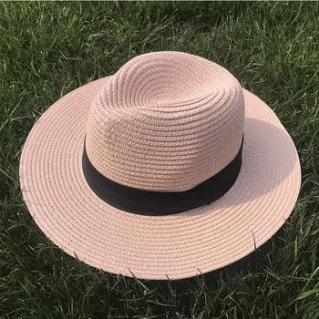 Femeile Panglică Largă Refuz Panama Pălărie Fedora Plaja Palarie de Soare UPF50 Soare Floppy Vara Luntraș Doamna cu Pălărie Kentucky Derby Vocație Pălărie