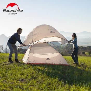 Naturehike Modernizate Nor de Sus 1 2 3 Persoana Cort de Camping în aer liber Ultralight 20D Călătorie Drumeții Cort de Camping Echipament Cu Mat