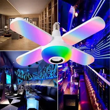 50W LED-uri de Muzică Lumina Plafon Rabatabil RGB Difuzor bluetooth Lampa de Dormitor 85-265V de la Distanță Estompat Smart Party Colorat Lumina