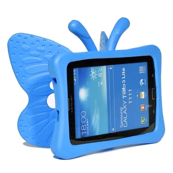 Copii Antișoc EVA Caz Pentru Samsung Galaxy Tab 3 4 7.0 inch T210 T230 Tab E Lite T113 Copii Desene animate Fluture husa pentru Tableta
