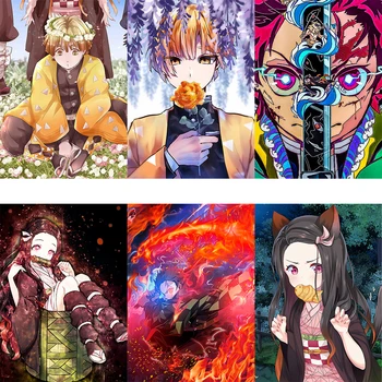 AMTMBS Demon Slayer Kimetsu Nu Yaiba Imprimare Panza Anime Poster Decorativ de Perete Imagine Imprimeuri Moderne, Decor Acasă