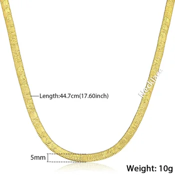 5mm Șarpe Spic Coliere Inima Te Iubesc Model cu Aur Lanț pentru Femei Barbati Moda Bijuterii Cadou GN468A