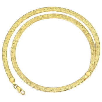 5mm Șarpe Spic Coliere Inima Te Iubesc Model cu Aur Lanț pentru Femei Barbati Moda Bijuterii Cadou GN468A