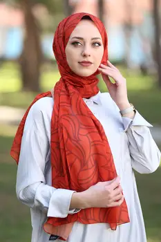 Femei De Moda Musulmană Eșarfe Șal Hijab Turcia Bumbac Șal Imprimate Casual Cu Model 2020 Frunze Model Șal Modul De Țiglă
