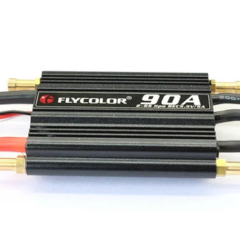 Flycolor 90A Brushless ESC pentru Barca RC 2-6S cu 5.5 V/5A BEC