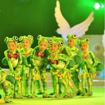 Broscuta place să cânt pentru copii costume de șaizeci și unu de desene animate grup performanță îmbrăcăminte fericit broască mic animal de dans haine