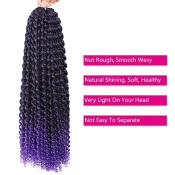 Sintetic Curl Hair Twist Pervers Cret 18Inch Primăvară poftă de mâncare Croșetat Panglica de Păr 22strands/pachet Extensie de Păr Negru pentru Femei