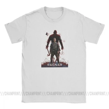 Ragnar Lothbrok Vikingii Moda Tricouri pentru Barbati cu Maneci Scurte Topuri Retro Graphic Tee Cămașă din Bumbac cu O Gât T-Shirt Plus Dimensiune