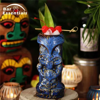Noi Tiki Cani Cocktail Cana de Vin Halbă de Bere Băuturi Cana Ceramica Papagal Tiki Cana 520ml