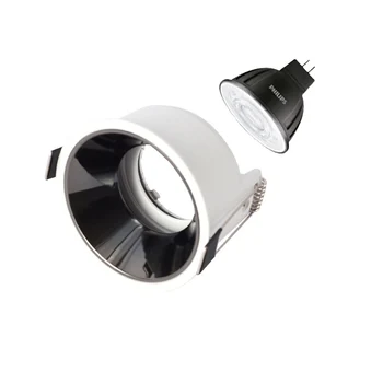 Alb Negru Spot LED, Spoturi Cadru Anti-orbire GU10 Bec Schimbătoare 75mm Taie Gaura Încastrat Plafon Lampă