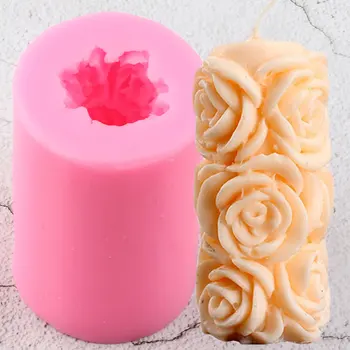 3D Rose Floare de Săpun Manual Mucegai Lumânare Rasina Matrite din Silicon pentru Fondant Tort Decorare Bomboane de Lut Ciocolata Gumpaste Matrite