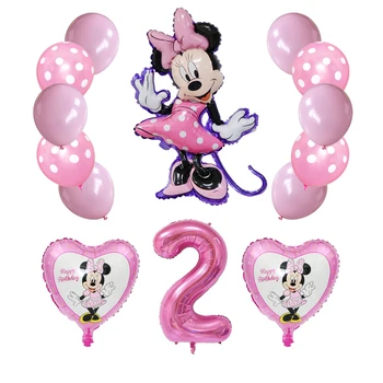 14pcs Mikcey Minnie Mouse 32inch Număr de Baloane Petrecere Decoratiuni Copil de Dus pentru Copii Petrecere Mickey Balon cu Aer Globos