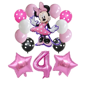 14pcs Mikcey Minnie Mouse 32inch Număr de Baloane Petrecere Decoratiuni Copil de Dus pentru Copii Petrecere Mickey Balon cu Aer Globos