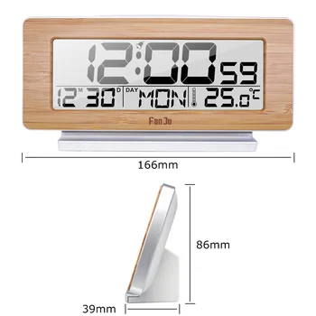 FanJu FJ3523 Alarmă Ceas Digital LED-uri Electronice 12H/24H Alarmă și Amânare Funcție Termometru de Fundal Desktop Ceasuri de Masa