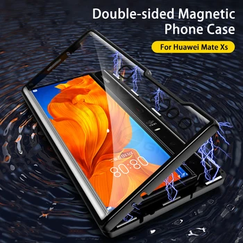 GKK Magnetic de Adsorbție Caz de Metal Pentru Huawei Mate Xs Caz Dublu-Sticlă Plină Capac de Protectie Pentru Huawei Mate Xs Coque Fundas