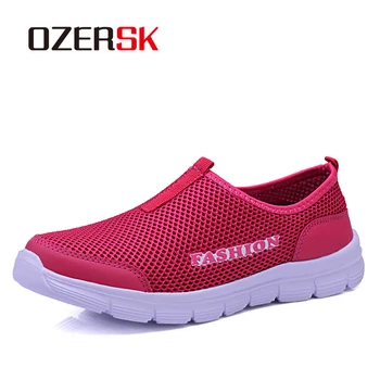 OZERSK Plus Dimensiune 41 Femeie pantofi de Mers pe jos de sex Feminin Plasă de Vara Pantofi Casual pantofi Plat Mesh Sneaker Slip-on Pantofi Confortabili