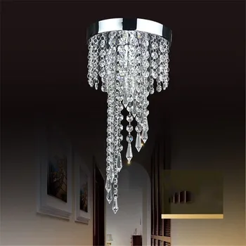 Modern chrome/Golden lustre LED Cristal lumini plafon corp de iluminat Lampa de Tavan Cristale plafondlamp lampadari avizeler