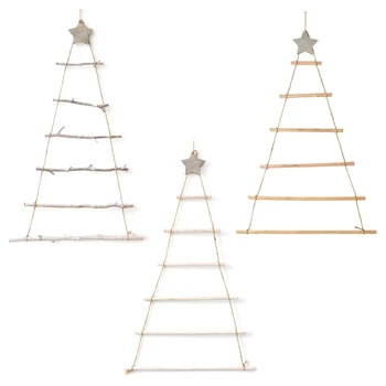 Stil Nordic DIY din Lemn de Brad de Crăciun Artificial, Fals Copii Cadouri, Ornamente de Perete Decor pentru Acasă de Anul Nou