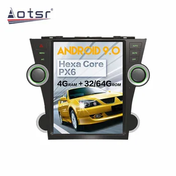 12.1 inch 4G Lte, ecran Vertical android 9.1 multimedia video player radio pentru Toyota Highlander 2009-2013 navigare stereo dsp