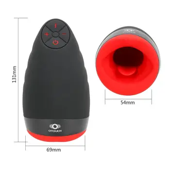 IKOKY Silicon 6 Moduri de Vibrație Încălzire Sex Oral Cupa Masturbari Cupa Jucărie Sexuală pentru Bărbați Masturbari Vibratoare sex fara preludiu