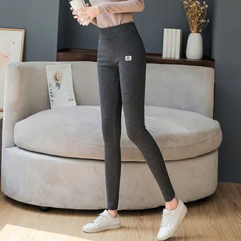 Moda Casual Femei Imprimate Span Doamnelor Talie Mare Țină de Cald Pantaloni Lungi Cizme de iarna pentru femei jambiere sport spodnie damskie