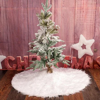 Zăpadă Pom de Crăciun de Pluș Fusta Bază Mat Acoperire CRĂCIUN Fericit ornament pom de Crăciun Moș Crăciun de Partid și de Vacanță DIY Decoratiuni