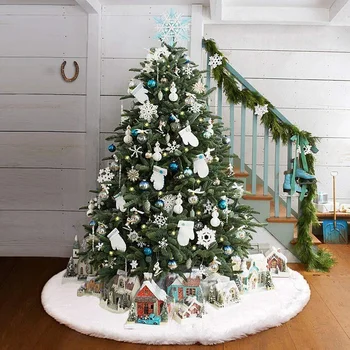 Zăpadă Pom de Crăciun de Pluș Fusta Bază Mat Acoperire CRĂCIUN Fericit ornament pom de Crăciun Moș Crăciun de Partid și de Vacanță DIY Decoratiuni