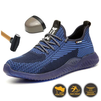 Indestructibil Anti-Sparge Și Snti-Stab de Siguranță Pantofi de Lucru Sport Pantofi pentru Bărbați Cizme pentru Lucru Confortabil incaltaminte de protectie Încălțăminte pentru Bărbați