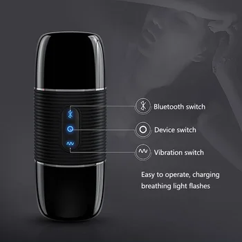 Difuzor Bluetooth aeronave cupa bărbați electric masturbari USB de încărcare de simulare vagin adult jucarii sexuale jucarii sexuale pentru bărbat