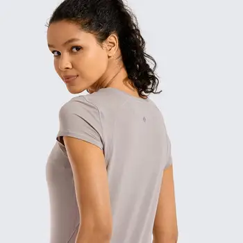 SYROKAN Vânzare Clearance-ul Femei Usoare Heather Sport T-Shirt Activewear Execută Antrenament sală de Gimnastică Maneca Scurta, Tricouri