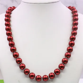 14 Culoare Drăguț/Romantic 10mm Artificiale Shell Pearl Margele Rotunde Cravată Colier pentru Femei Bijuterii Lanț de Frânghie Strand 18inch Y939