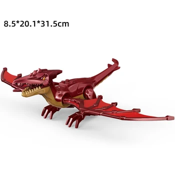 4buc/set Dinozaur Jurassic Roptor Vechi Wing Dragon de Gheață Și Foc Model kit de Constructii Blocuri de Cărămizi de Jucărie Cadou
