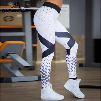 NADANBAO Noi Geometrice Imprimate pantaloni de Trening Pentru Femei Fitness Jambiere Sportive Pantaloni Talie Inalta Elastica Antrenament Leggins Sport