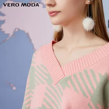 Vero Moda Femei Vrac Fit V-neck Culori Asortate Carouri pulover Pulover Tricot Top | 319313541