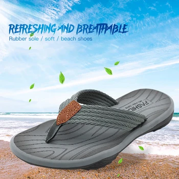 Brand Bărbați papuci de Vara Respirabil Sandale Pantofi pentru Bărbați Non-alunecare Tălpi de Cauciuc Papuci de Moda Casual în aer liber Pantofi Marimea 47