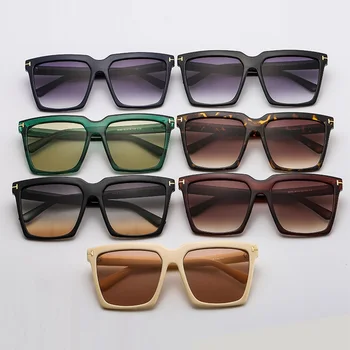 Brand de Ceai Verde Nuante Pătrat ochelari de Soare Femei Epocă de Mare Cadru Supradimensionat Ochelari de Soare pentru Femei Ochelari de UV400