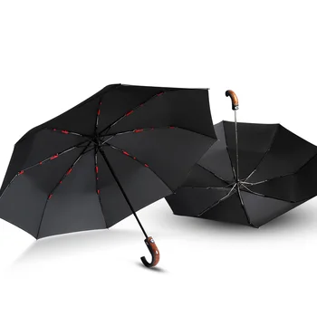 PRIMUL stil Clasic englezesc Umbrela Bărbați Automată Puternic WindResistant 3 Ori Umbrela de Ploaie Femei de Afaceri de sex Masculin de Calitate Umbrelă de soare