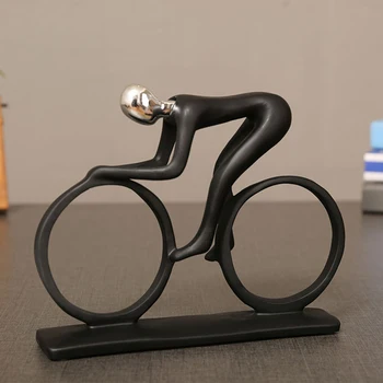 Bicicleta Statuie Campion Ciclist Sculptură Figurine De Rasina Arta Abstractă Modernă Atlet Bicycler Figurina Decor Acasă