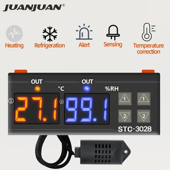 10 buc STC-3028 Digital de Temperatură și Umiditate Controller cu Termostat Termostat Higrometru Reglabil Cooler de Încălzire cu 30% reducere
