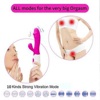 10Speed G Spot Vibrator Pentru Femei Masturbator Jucarii Sexuale Stimul Vaginal, Clitoridian Masaj Cupluri Flirt Orgasm Instrumente de Magazin